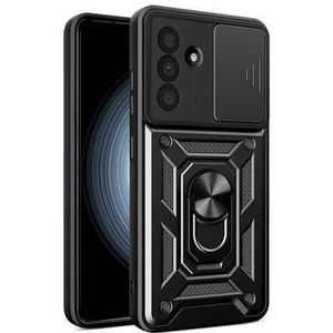 Samsung Galaxy A56 Drehring-Hybrid Hülle mit Kameraschutz - Schwarz