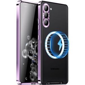 Galvanisierte Magnetisch Samsung Galaxy S23+ 5G Hybrid Hülle - Purpur