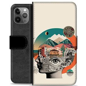 iPhone 11 Pro Max Premium Schutzhülle mit Geldbörse - Abstrakte Collage
