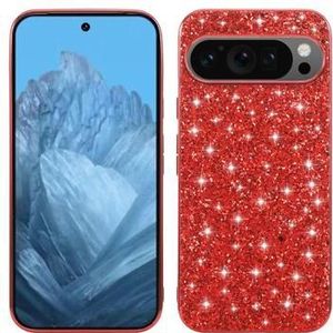 Google Pixel 9/9 Pro Glitter Serie Hybrid Hülle - Rot