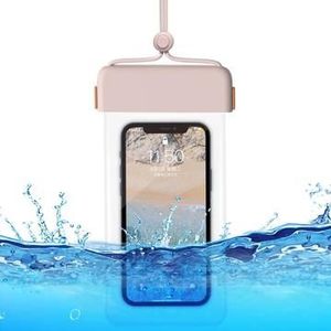 Klares TPU Universal IPX8 Wasserdichtes Hülle mit Touch Funktion - 7 - Rosa