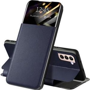 Samsung Galaxy S22 5G Front Smart View Flip Case - Blau