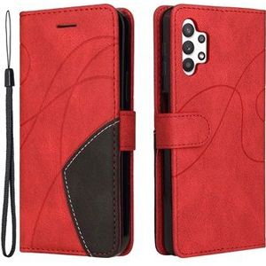 Bi-Color Series Samsung Galaxy A32 5G/M32 5G Wallet Hülle - Rot