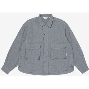 Woolrich Unisex Karoshirt aus reinem Leinen Beige Größe S
