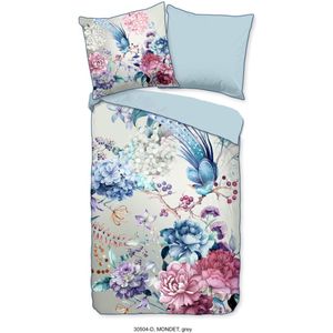 Dekbedovertrek - Grijs - Katoen - Eenpersoons