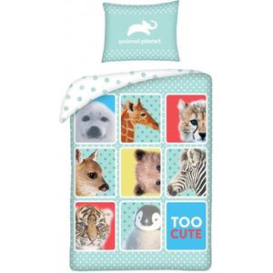 Animal Planet Dekbedovertrek Dieren - Eenpersoons - 140 x 200 cm - Katoen
