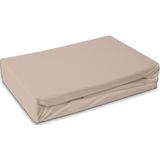 Jersey hoeslaken - coffee wit - Matras dikte 30 cm