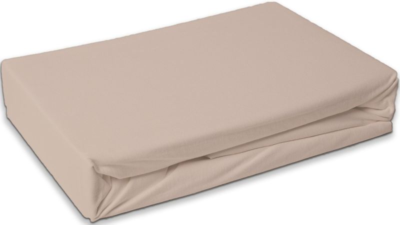 Jersey hoeslaken - coffee wit - Matras dikte 30 cm