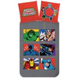 Marvel Avengers Dekbedovertrek Comics - 140 x 200 cm - 70 x 90 cm