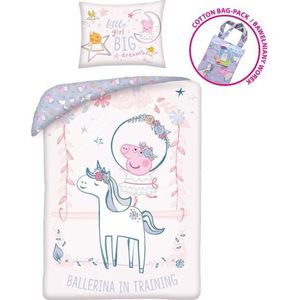 Peppa Pig BABY Dekbedovertrek Ballerina - 100 x 135 cm - Katoen