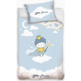 Carbotex - Little Prince Dekbedovertrek - Blauw - Katoen - Inclusief Kussensloop