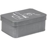 LABEL51 Make-Up opbergkist - Grijs - Metaal