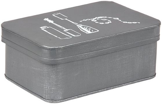 LABEL51 Make-Up opbergkist - Grijs - Metaal