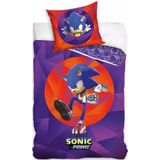 Sonic Prime - Dekbedovertrek - Blauw - Katoen - 1 Dekbedovertrek en 1 Kussensloop
