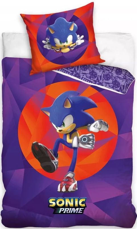 Sonic Prime - Dekbedovertrek - Blauw - Katoen - 1 Dekbedovertrek en 1 Kussensloop