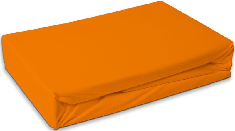 Tweepersoons badstof hoeslaken 180 x 200 cm - Oranje
