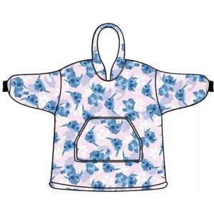 Disney Lilo & Stitch Hoodie Fleece deken, Flower - Kind - One Size (7-14 jaar) - Polyester