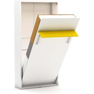 1-persoons opklapbed zonder bureau - Happy - geel - Polyether matras SG 40 - 80 KG