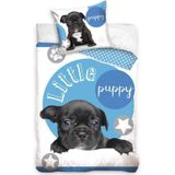 Dreamee - Little Puppy - Dekbedovertrek - Wit - Katoen