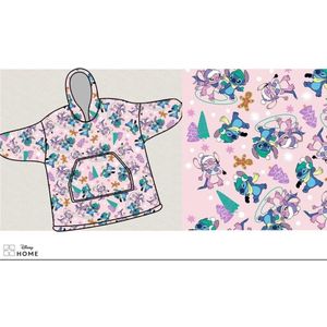 Disney Lilo & Stitch Hoodie Fleece deken, Winter Wonderland - Kind - One Size