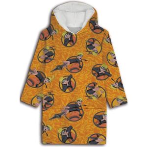 Naruto hoodie poncho geel maat XS - L - polyester