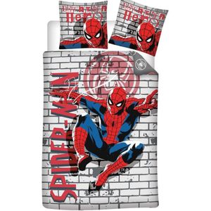 Spider-Man Dekbedovertrek, Downtown Hero - Eenpersoons - 140 x 200 + 65 x 65 cm - Polykatoen