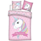 Unicorn Dekbedovertrek My Unicorn 140 x 200 cm - 63 x 63 cm - Polyester