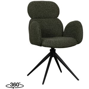 LABEL51 Eetkamerstoel Vidar - Forest - Boucle - Black Frame