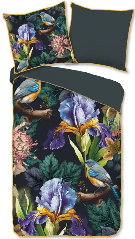 Dekbedovertrek - Katoen - Grijs - Eenpersoons