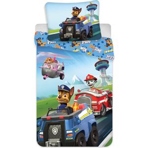 PAW Patrol dekbedovertrek politie, brandweer, helikopter - 140 x 200 cm - Katoen - 70 x 80/90 cm