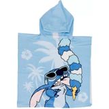 Stitch poncho ijsjes 55 x 110 cm - polyester