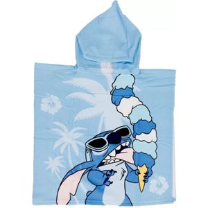 Stitch poncho ijsjes 55 x 110 cm - polyester