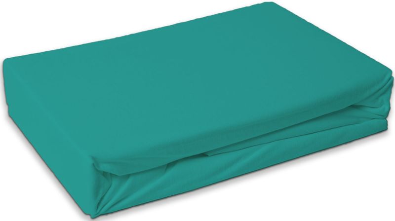 Jersey hoeslaken - Turquoise - matras dikte 40 cm
