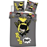 Batman Dekbedovertrek, BAM! - 140 x 200 + 63 x 63 cm - Polyester