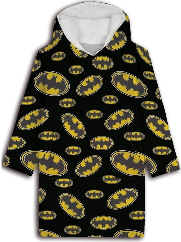 Batman hoodie poncho zwart 7 - 14 jaar - polyester
