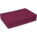 Jersey hoeslaken - Burgundy - Matras dikte 30 cm