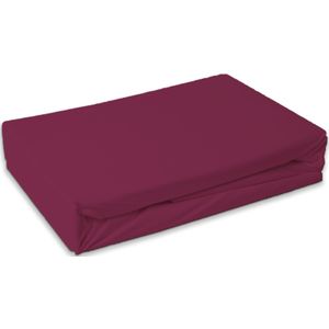 Jersey hoeslaken - Burgundy - Matras dikte 30 cm