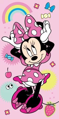 Minnie Mouse strandlaken Rainbow 70 x 140 cm