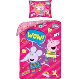 Peppa Pig Dekbedovertrek Wow! - Eenpersoons - 140 x 200 cm - Katoen