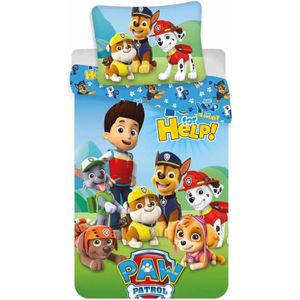 PAW Patrol - HELP! - Dekbedovertrek - Eenpersoons - 140 x 200 + 70 x 90 cm - Katoen
