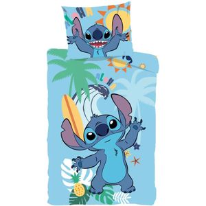 Stitch dekbedovertrek Surfing 140 x 200 cm - 70 x 90 cm - katoen