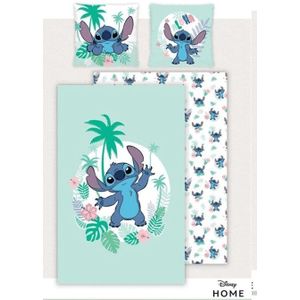 Disney - Lilo & Stitch - Dekbedovertrek - Blauw Groen - Katoen - Eenpersoons