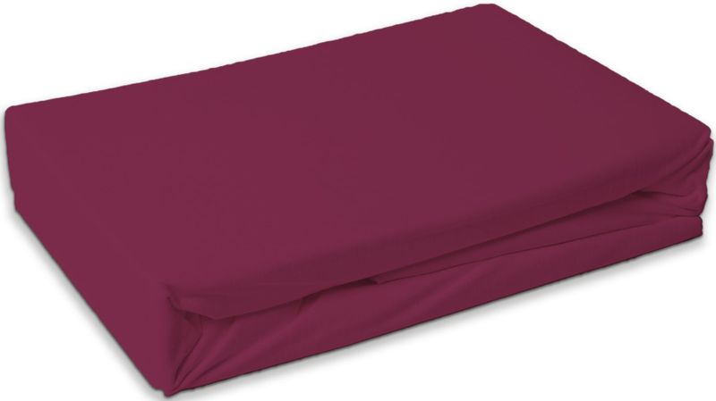 Jersey hoeslaken - Burgundy - Matras dikte 30 cm