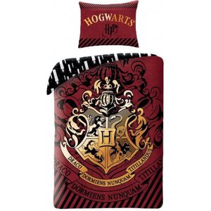 Harry Potter dekbedovertrek rood - 140 x 200 cm - 70 x 90 cm - katoen