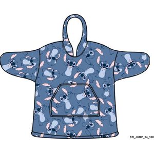 Disney - Stitch Snuggle - Hoodie Poncho - Rainbow - Fleece Deken