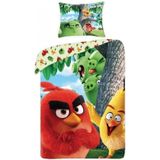 Angry Birds - Angry Bird - Dekbedovertrek - Multicolor - 100% Katoen, 140 x 200 cm, Kussensloop 70 x 90 cm
