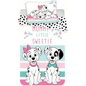 Disney 101 Dalmatiërs Baby Dekbedovertrek Little Sweetie - 100 x 135 cm + 40 x 60 cm - Katoen