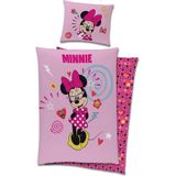 Minnie Mouse - Dekbedovertrek - Roze - 100% Katoen - Inclusief Kussensloop