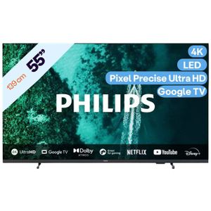 Philips 55 inch 4K Pixel Precise Ultra HD TV met Google TV | 55PUS7409