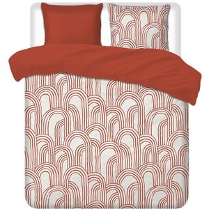 Terschellinger Flanel dekbedset 260x200/220cm Terracotta Boho Bogen FL01